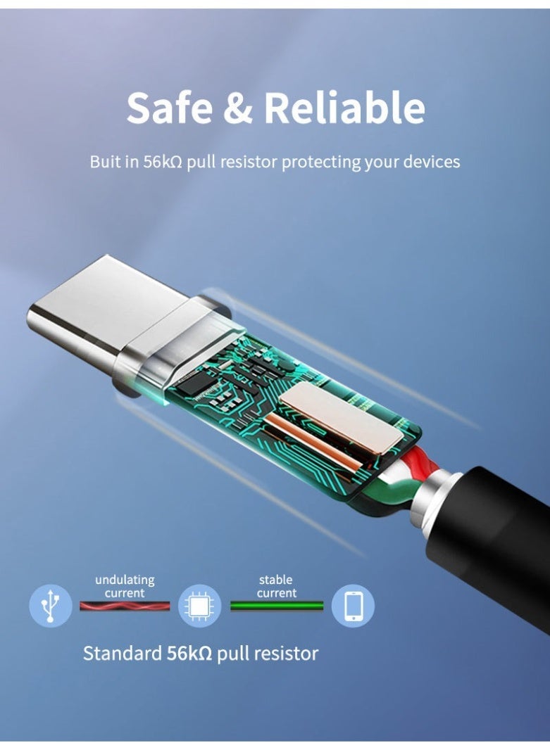 كابل تايم كابل شحن سريع USB-C إلى USB-A 3.0 - Image 4
